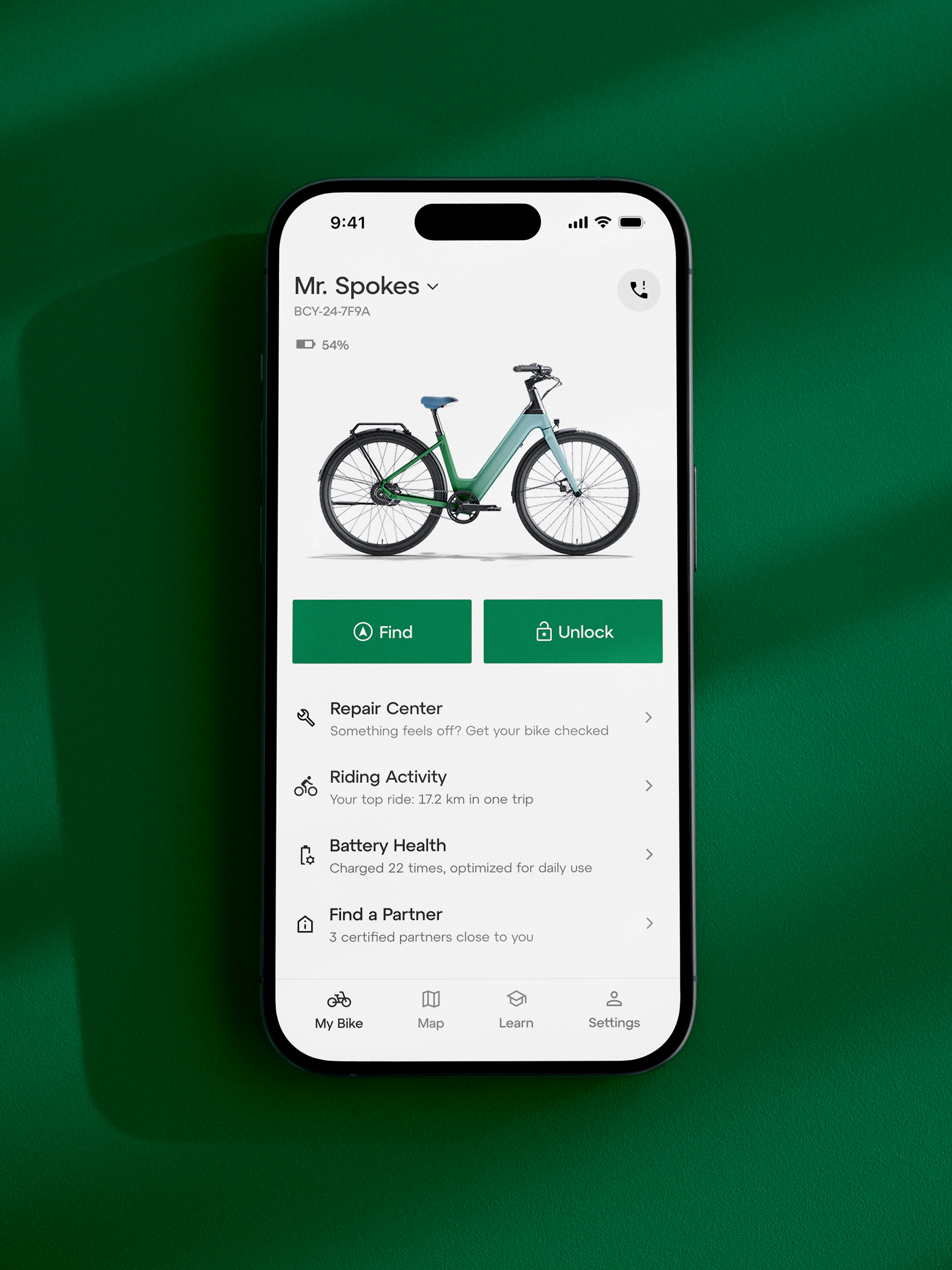 Watty mobile app: subscription and bike overview